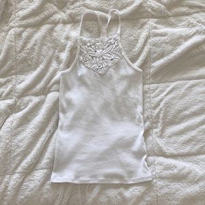 Casual Aéropostale ribbed white tank. S Juniors